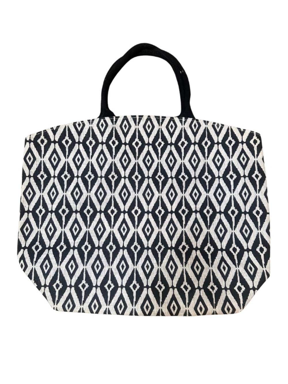 NEW Two's Company Dark Navy Patterned Tote Bag
